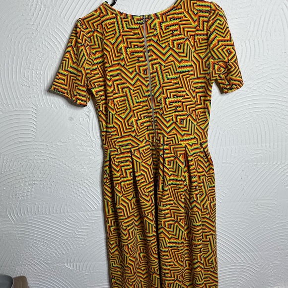 Lularoe Amelia Dress Large Bright Color - Picture 6 of 6